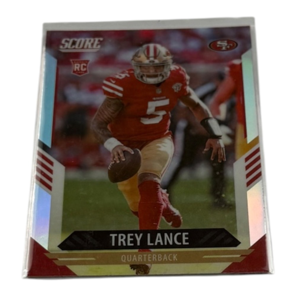 2021 Panini Chronicles Score Trey Lance Rookie Card 404 Silver Prizm 49ers RC